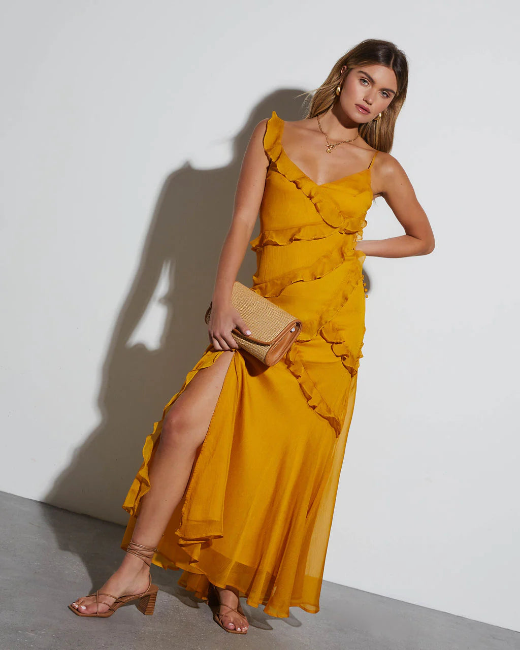 All About Love Chiffon Maxi Dress