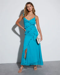 All About Love Chiffon Maxi Dress